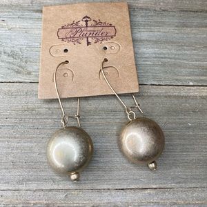 3 for $25 Plunder Gold Tone Round Drop Earrings